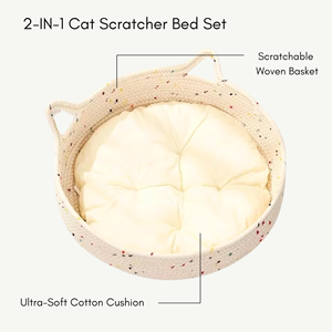 Four Seasons Grass Woven Pet <b>Nest</b> Cat and Dog Universal Breathable Durable Grip and Environmentally Friendly Pet Dog Cat <b>Bed</b> - Product Image 3