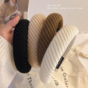 Diademas de Punto de Alta Gama para Otoño e Invierno, Diademas Tejidas con Bordes Anchos <span class=keywords><strong>y</strong></span> Diademas Altas para Mujer - Product Image 4