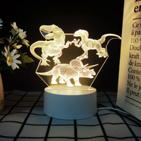 Lampe de nuit Anime en acrylique, mini veilleuse intelligente à intensité variable avec détecteur de mouvement, design LED à allumage/extinction automatique