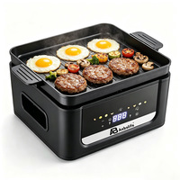 ANBOLIFE OEM Freidora de Aire 2 en 1 No Tóxica de 8.5L + Parrilla con Pantalla Táctil, Ocho Programas Preestablecidos y Ventana de Visualización, Personalizada de Fábrica