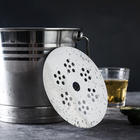 Seau à glace et refroidisseur de vin/bière en acier inoxydable sur mesure, avec taille personnalisée, style classique, design mural