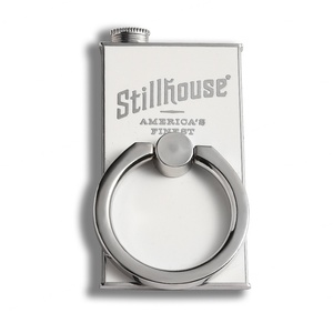 Support de téléphone portable en métal en forme de bouteille d'essence blanche avec logo personnalisé – Cadeau promotionnel - Product Image 1