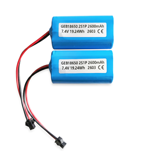 工場OEM 7.4V 2600mAh充電式リチウムイオン電池 18650 2S1P リチウムイオンバッテリーパック ロボット掃除機用 - Product Image 2
