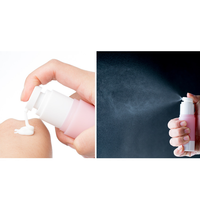 1 oz 15 30 50 100 ml rose brun dépoli bouteille sans air en plastique PP pompe à lotion et bouteilles de pulvérisation cosmétique emballage