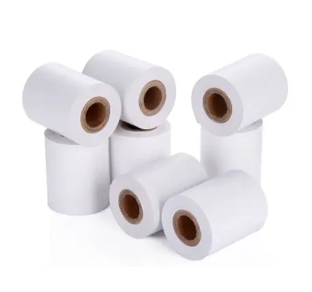 Rollos de papel térmico sin núcleo de alta calidad de fabricantes de China 57*40mm para caja registradora y POS/ATM