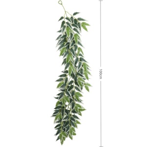 Plante artificielle verte Kemin de 1,80 m en feuilles de jujubier simulées avec bords blancs pour décorations de table de mariage - Product Image 2