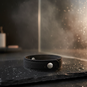 แหวนรององคชาตสีดำทำจากนีโอพรีนแบบมีกระดุมสำหรับผู้ชาย แหวนรององคชาตคุณภาพพรีเมียม กันน้ำได้ - Product Image 4