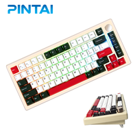 Keyboard Mekanik 82 Tombol Dual Language dengan Lampu Latar RGB, Keyboard Gaming Nirkabel Tipe C untuk PC dan Kantor