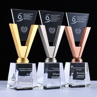 Trofeo de Cristal Colorido Personalizado con Grabado - Trofeo Conmemorativo Hecho en China para el Honor Creativo del Tatuaje de la Suegra