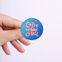Spedizione Diretta di Badge Rotondi Personalizzati Stampati, Spille Personalizzate con Cartoni Animati, Citazioni Ispiratrici, Figure di Animali e Piante