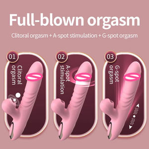 Vibromasseur Lapin Téléscopique et Suceur Point G, Vibrateur à Succion et Stimulateur Clitoridien en Silicone Doux pour Femmes - Product Image 3