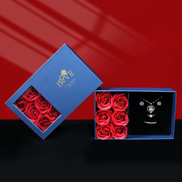 6 Bloem Hart Doos Tas Sieraden Ring Ketting Onsterfelijke Eeuwig Zeeprozen Doos Valentines Moeders Dag Cadeau