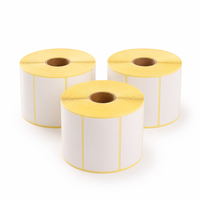 Logo personnalisable face avant forte adhérence 58x38 étiquette autocollant jaune doublure papier adhésif pour supermarché Promotion gratuite