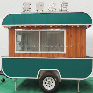 รถขายอาหารเคลื่อนที่พร้อมอุปกรณ์ครบครันสำหรับร้านอาหารกลางแจ้ง รถเข็นทอดอาหาร รถพ่วงขายกาแฟ รถขายอาหารสำหรับขายขนมฮอทดอก ครัวเคลื่อนที่ - Product Image 5