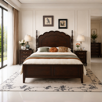 Lit moderne en pin massif avec tête de lit capitonnée, écologique, taille spéciale, mobilier de chambre pour hôtel, villa, appartement