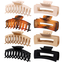 Lot de 8 grandes pinces à cheveux à griffes mates pour femmes et filles, produit de soin et de coiffage multi-usages à forte tenue