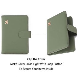 Retro Portable PU Passport Clip,<b>Travel</b> <b>Document</b> Management with Wristband,RFID Blocking Multifunctional Zipper Passport <b>Holder</b> - Product Image 4