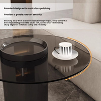 Table basse en verre intégrée moderne, table d'appoint multifonctionnelle minimaliste, table à thé de luxe légère, meubles de salon