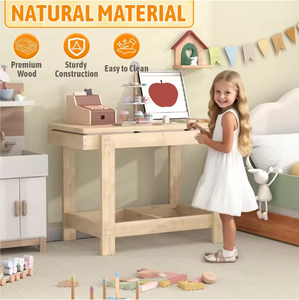 Mesa Sensorial Moderna para Niños, Escritorio de Actividades con Contenedores de Almacenamiento Plegables para Jugar con Arena, Agua y Madera, para la Escuela, Comedor, Dormitorio, Bebés - Product Image 4
