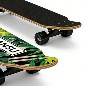ZHOYA Small Longboard Skateboard, Trottinette à Quatre Roues pour Débutants, Skateboard de Rue, Skateboard de Surf avec Motifs - Product Image 5