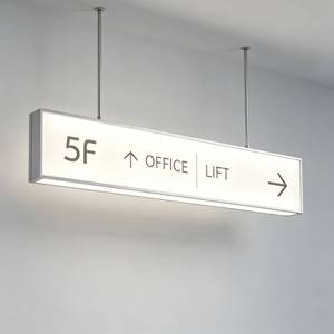 Letrero Luminoso de Doble Cara para Estacionamiento, Garaje, Estación de <span class=keywords><strong>Metro</strong></span> y Navegación en Espacios Públicos Interiores - Product Image 2