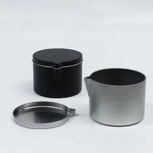 Wax Smelthouder Goud Zilver Zwart Kaarspot Massage Kaarsvorm Met Uitgiet Metalen Tinnen Pot Met Tuit