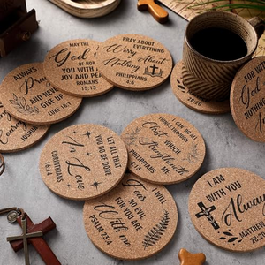 Posavasos de Corcho Personalizados, Cuadrados y Redondos, para Vino y Cerveza, con Grabado Láser - Product Image 2