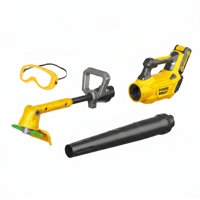 Ensemble d'outils de jardinage pour enfants 2-en-1 : Souffleur de feuilles et désherbeur avec sons et lumières, jouet d'extérieur, vente en gros