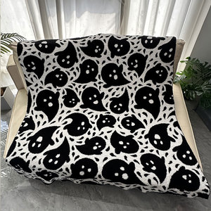 ผ้าห่มขนปุยสำหรับวันฮาโลวีนผ้าห่มรูปฟักทองสีส้มน่ารักผ้าห่มผ้าสักหลาดลายการ์ตูนฮาโลวีนนุ่มสบายของตกแต่งบ้าน - Product Image 6