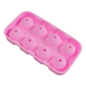 Vassoio in Silicone per sfera di ghiaccio personalizzato fornitore dorato di whisky Mini Silicone vassoio di ghiaccio per i bambini