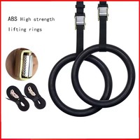 Anneaux de gymnastique Leajoy DH-GR05 en ABS avec sangles en nylon 280CM 23CM 32/28mm, taille d'anneau personnalisable, couleur et logo, pour exercices à domicile