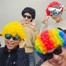 Collage stile Pogle capelli unici capelli di porcellino giallo per i costumi - Product Image 1