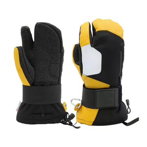 Guantes de un dedo para esquí de invierno unisex, guantes impermeables para exteriores, guantes de piel de cabra para snowboard y esquí - Product Image 2