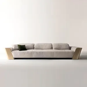 Villa italiana de lujo, muebles de sala de estar, sofá de gama alta, juego de sofás de alta calidad, sofás y sofás de cuero modernos