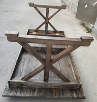 Nouvelle table de banquet en bois pour mariage, style ferme