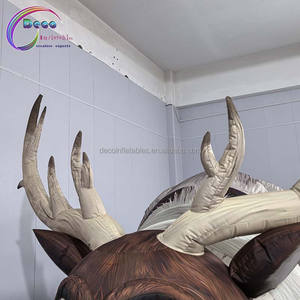 Traîneau gonflable géant pour décoration extérieure avec rennes, utilisé pour les fêtes sur pelouse et les fêtes de Noël - Product Image 5