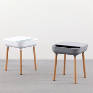 All'ingrosso mobili per la casa quadrato in <span class=keywords><strong>plastica</strong></span> gambe in legno multifunzionale camera da letto salotto piccolo <span class=keywords><strong>tavolino</strong></span> laterale - Product Image 2