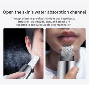Nettoyeur de peau ultrasonique 40 kHz à lumière rouge et bleue, exfoliation profonde, éliminateur de points noirs, ABS, marque privée - Product Image 4