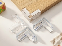 Protection d'angle transparente en forme de U, bande anti-collision, protection adhésive pour les bords des bureaux et des armoires
