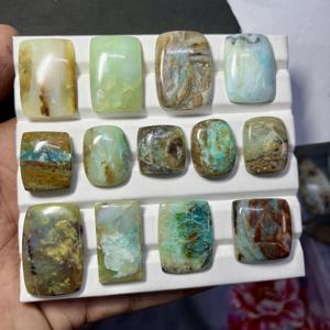 Piedras preciosas peruanas azules cabujón con forma de cojín para la fabricación de joyas, precio al por mayor - Product Image 2