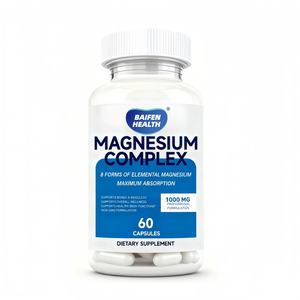 Capsules de magnésium complexe OEM/ODM – Capsules de magnésium élémentaire en forme de 8 pour adultes - Product Image 1