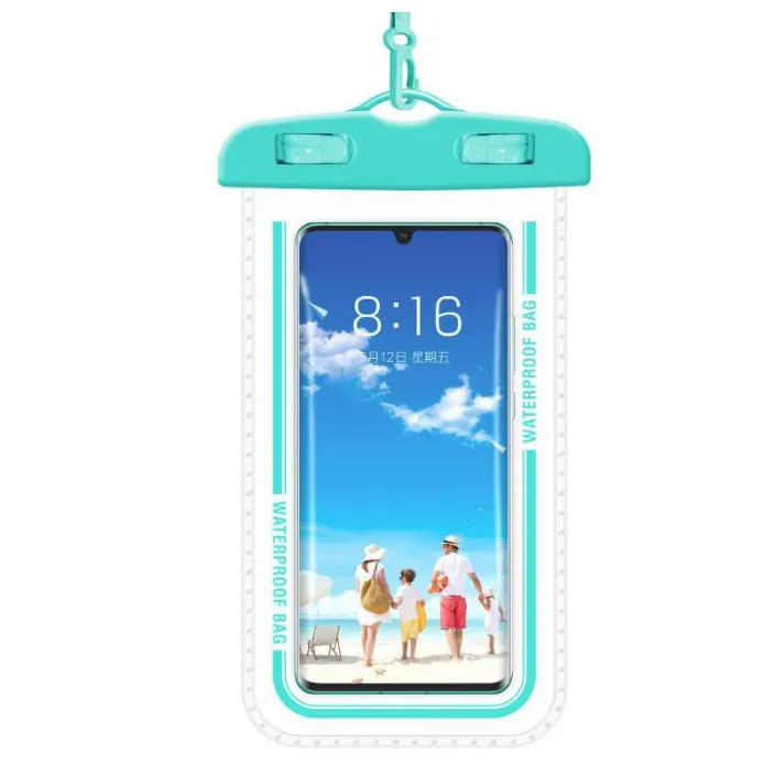 Yeni varış şeffaf tasarım promosyon hediyeler hediye toptan su geçirmez açık yüzme telefon kılıfı aksesuarları