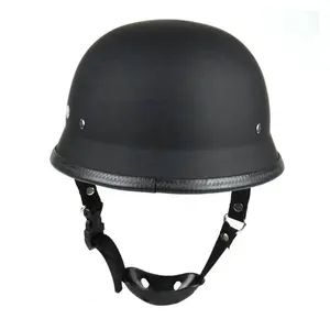 Black motorcycle Novelty safety helmet racing helmet removable and washable lining half helmet in German Style