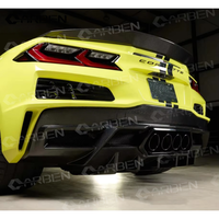 Kit carrosserie en fibre de carbone sèche, diffuseur arrière léger, kit aérodynamique compatible avec Chevrolet Corvette C8