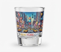 Verre à shot personnalisé avec sublimation, souvenirs de New York, design sur mesure, logo Statue de la Liberté et skyline, cadeau de voyage personnalisé, 1-2 oz