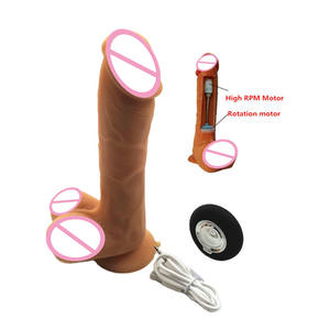 Gode vibrant puissant en caoutchouc à commande sans fil sexyToys pour femme dick masturbation féminine stimulateur de vagin - Product Image 6