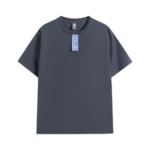 Fabricantes de ropa Custom Summer New Arrivals 210 Gramos Minimalista Color sólido Cuello redondo Camiseta de manga corta para hombres - Product Image 1