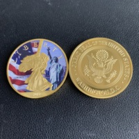 Koin Tantangan Peringatan 250 Tahun Amerika 1776-2026 Patung Elang Liberty Bendera Patriotik Koleksi Peringatan Hadiah Medali