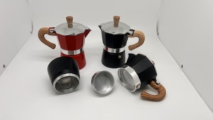 <span class=keywords><strong>Cafetera</strong></span> <span class=keywords><strong>Italiana</strong></span> Moka de Alta Calidad para 3-12 Tazas, de Aluminio, para Espresso y Café, con Aislamiento Térmico - Product Image 3