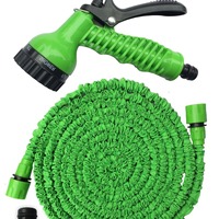 Tuyau d'arrosage télescopique haute pression transfrontalier avec pistolet à eau pour lavage de voiture, arrosage de fleurs, bain d'animaux - Thermoplastique